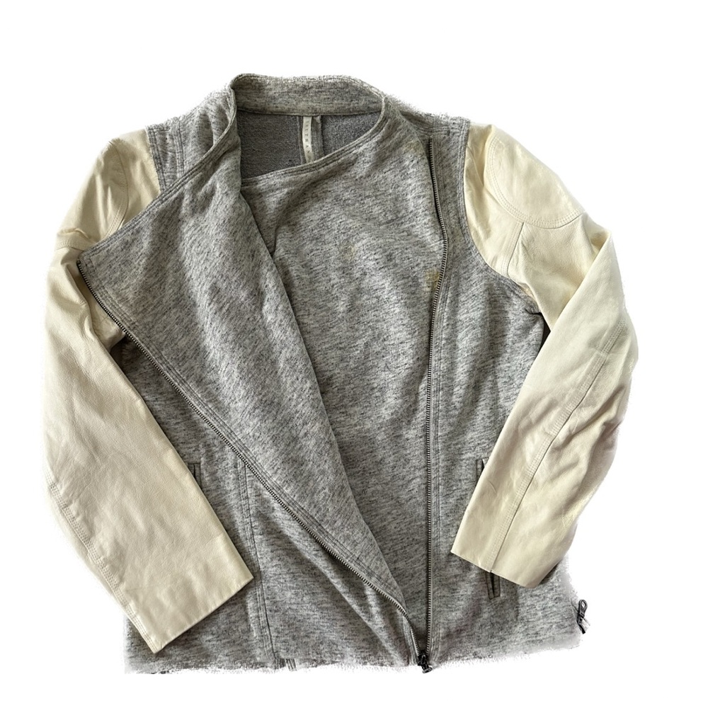 Truth and Pride, leather sleeve, Moto jacket
